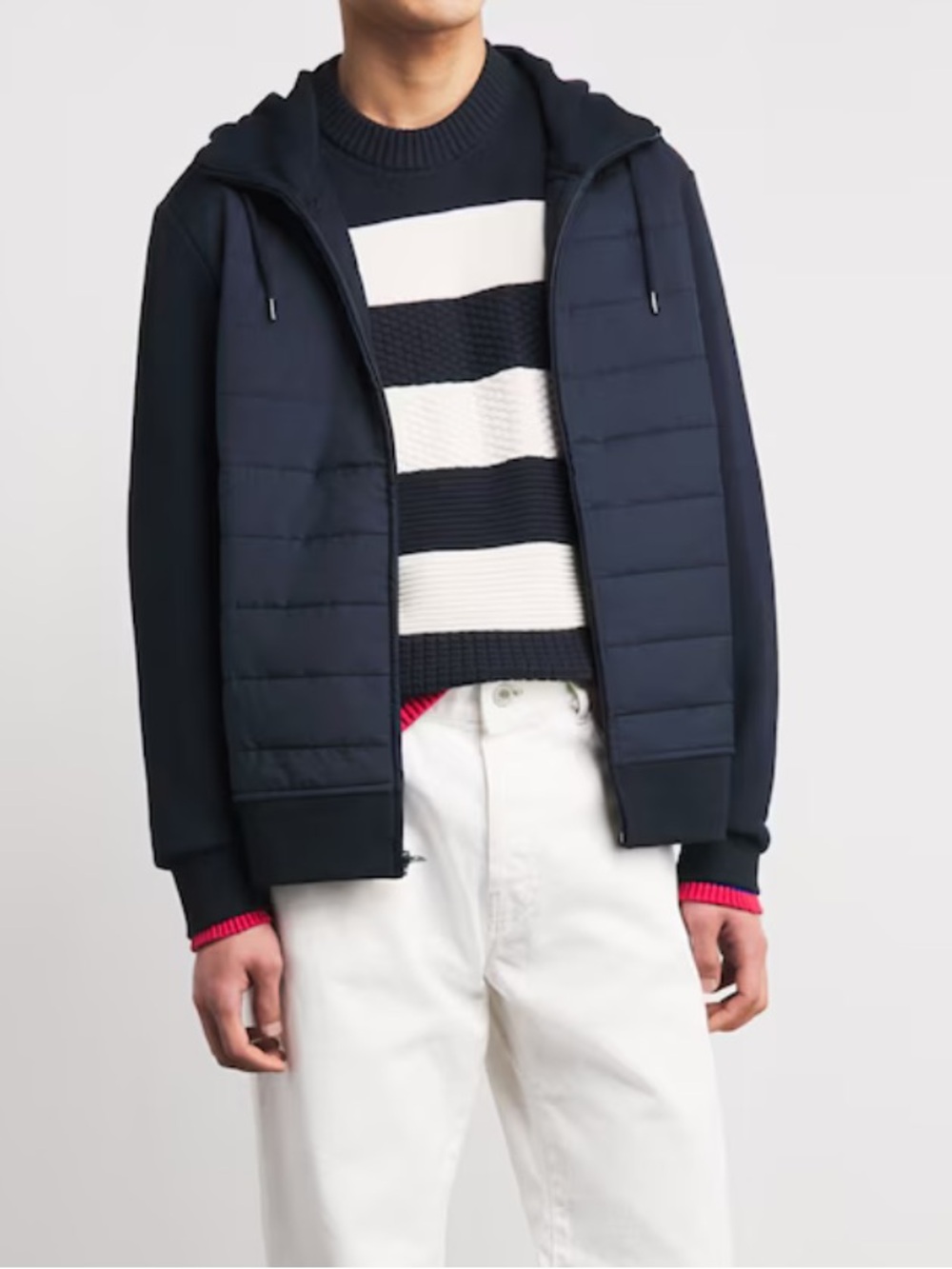 Polo Ralph Lauren Performance Navy Blue Down Hybrid Hooded Jacket
